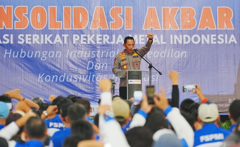 Kapolri Dorong Keseimbangan Dunia Usaha dan Kesejahteraan Buruh, Minta Hubungan Industrial Tetap Harmonis